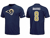Nike St. Louis Rams Sam Bradford Name & Number T-Shirt Blue,baseball caps,new era cap wholesale,wholesale hats