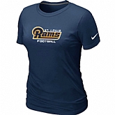 Nike St. Louis Rams Sideline Legend Authentic Font Women's T-Shirt D.Blue,baseball caps,new era cap wholesale,wholesale hats