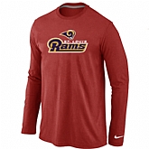 Nike St.Louis Rams Authentic Logo Long Sleeve T-Shirt Red,baseball caps,new era cap wholesale,wholesale hats