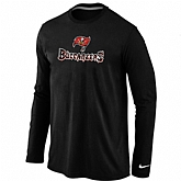 Nike Tampa Bay Buccaneers Authentic Logo Long Sleeve T-Shirt Black,baseball caps,new era cap wholesale,wholesale hats