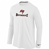 Nike Tampa Bay Buccaneers Authentic Logo Long Sleeve T-Shirt White,baseball caps,new era cap wholesale,wholesale hats