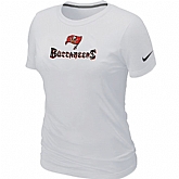 Nike Tampa Bay Buccaneers Authentic Logo Women's T-Shirt - White,baseball caps,new era cap wholesale,wholesale hats
