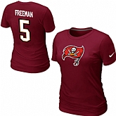 Nike Tampa Bay Buccaneers Josh Freeman Name & Number Women's T-Shirt,baseball caps,new era cap wholesale,wholesale hats