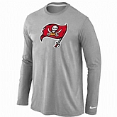 Nike Tampa Bay Buccaneers Logo Long Sleeve T-Shirt Gray,baseball caps,new era cap wholesale,wholesale hats