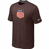 Nike Team USA Hockey Winter Olympics KO Collection Locker Room T-Shirt Brown,baseball caps,new era cap wholesale,wholesale hats