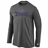 Nike Tennessee Titans Authentic Logo Long Sleeve T-Shirt D.Gray,baseball caps,new era cap wholesale,wholesale hats