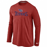 Nike Tennessee Titans Authentic Logo Long Sleeve T-Shirt Red,baseball caps,new era cap wholesale,wholesale hats