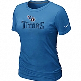 Nike Tennessee Titans Authentic Logo Women's T-Shirt - L.Blue,baseball caps,new era cap wholesale,wholesale hats