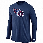 Nike Tennessee Titans Logo Long Sleeve T-Shirt D.Blue,baseball caps,new era cap wholesale,wholesale hats