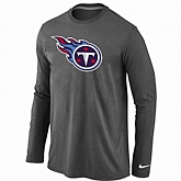 Nike Tennessee Titans Logo Long Sleeve T-Shirt D.Gray,baseball caps,new era cap wholesale,wholesale hats