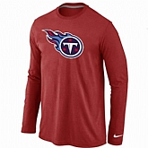 Nike Tennessee Titans Logo Long Sleeve T-Shirt Red,baseball caps,new era cap wholesale,wholesale hats