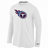 Nike Tennessee Titans Logo Long Sleeve T-Shirt White,baseball caps,new era cap wholesale,wholesale hats