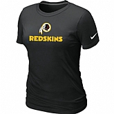 Nike Washington Redskins Authentic Logo Women's T-Shirt Black,baseball caps,new era cap wholesale,wholesale hats