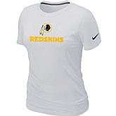 Nike Washington Redskins Authentic Logo Women's T-Shirt White,baseball caps,new era cap wholesale,wholesale hats