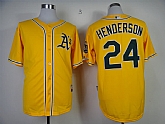 Oakland Athletics #24 Rickey Henderson 2013 Yellow Jerseys,baseball caps,new era cap wholesale,wholesale hats