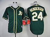 Oakland Athletics #24 Rickey Henderson 2014 Green Jerseys,baseball caps,new era cap wholesale,wholesale hats