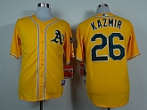 Oakland Athletics #26 Kazmir 2014 Yellow Jerseys,baseball caps,new era cap wholesale,wholesale hats