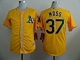 Oakland Athletics #37 Moss Yellow Jerseys,baseball caps,new era cap wholesale,wholesale hats