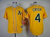 Oakland Athletics #4 Crisp Yellow Jerseys,baseball caps,new era cap wholesale,wholesale hats