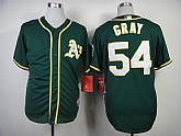 Oakland Athletics #54 Gray 2014 Green Jerseys,baseball caps,new era cap wholesale,wholesale hats