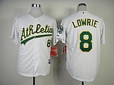 Oakland Athletics #8 Jed Lowrie White Jerseys,baseball caps,new era cap wholesale,wholesale hats