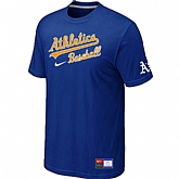 Oakland Athletics Blue Nike Short Sleeve Practice T-Shirt,baseball caps,new era cap wholesale,wholesale hats