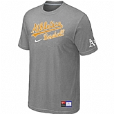 Oakland Athletics L.Grey Nike Short Sleeve Practice T-Shirt,baseball caps,new era cap wholesale,wholesale hats