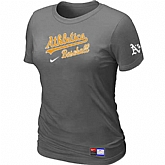 Oakland Athletics Nike Women's D.Grey Short Sleeve Practice T-Shirt,baseball caps,new era cap wholesale,wholesale hats