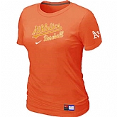 Oakland Athletics Nike Women's Orange Short Sleeve Practice T-Shirt,baseball caps,new era cap wholesale,wholesale hats