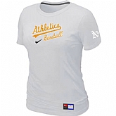 Oakland Athletics Nike Women's White Short Sleeve Practice T-Shirt,baseball caps,new era cap wholesale,wholesale hats
