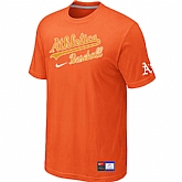 Oakland Athletics Orange Nike Short Sleeve Practice T-Shirt,baseball caps,new era cap wholesale,wholesale hats