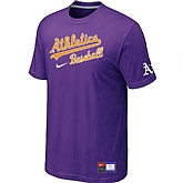 Oakland Athletics Purple Nike Short Sleeve Practice T-Shirt,baseball caps,new era cap wholesale,wholesale hats
