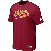 Oakland Athletics Red Nike Short Sleeve Practice T-Shirt,baseball caps,new era cap wholesale,wholesale hats