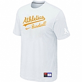 Oakland Athletics White Nike Short Sleeve Practice T-Shirt,baseball caps,new era cap wholesale,wholesale hats