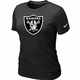 Oakland Raiders Black Women's Logo T-Shirt,baseball caps,new era cap wholesale,wholesale hats