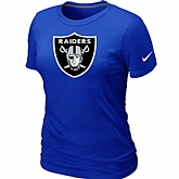 Oakland Raiders Blue Women's Logo T-Shirt,baseball caps,new era cap wholesale,wholesale hats