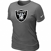 Oakland Raiders D.Grey Women's Logo T-Shirt,baseball caps,new era cap wholesale,wholesale hats
