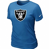 Oakland Raiders L.blue Women's Logo T-Shirt,baseball caps,new era cap wholesale,wholesale hats
