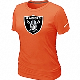 Oakland Raiders Orange Women's Logo T-Shirt,baseball caps,new era cap wholesale,wholesale hats