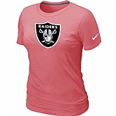 Oakland Raiders Pink Women's Logo T-Shirt,baseball caps,new era cap wholesale,wholesale hats