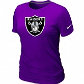 Oakland Raiders Purple Women's Logo T-Shirt,baseball caps,new era cap wholesale,wholesale hats