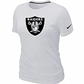 Oakland Raiders White Women's Logo T-Shirt,baseball caps,new era cap wholesale,wholesale hats