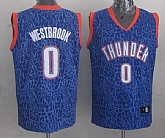 Oklahoma City Thunder #0 Russell Westbrook Blue Leopard Fashion Jerseys,baseball caps,new era cap wholesale,wholesale hats