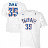 Oklahoma City Thunder #35 Durant White T-Shirt,baseball caps,new era cap wholesale,wholesale hats