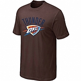 Oklahoma City Thunder Big & Tall Primary Logo Brown T-Shirt,baseball caps,new era cap wholesale,wholesale hats