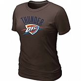 Oklahoma City Thunder Big & Tall Primary Logo Brown Women's T-Shirt,baseball caps,new era cap wholesale,wholesale hats