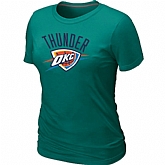 Oklahoma City Thunder Big & Tall Primary Logo L.Green Women's T-Shirt,baseball caps,new era cap wholesale,wholesale hats