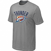 Oklahoma City Thunder Big & Tall Primary Logo L.Grey T-Shirt,baseball caps,new era cap wholesale,wholesale hats