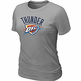Oklahoma City Thunder Big & Tall Primary Logo L.Grey Women's T-Shirt,baseball caps,new era cap wholesale,wholesale hats