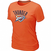Oklahoma City Thunder Big & Tall Primary Logo Orange Women's T-Shirt,baseball caps,new era cap wholesale,wholesale hats